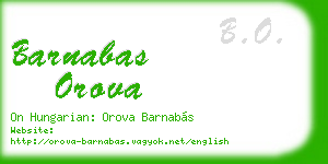 barnabas orova business card